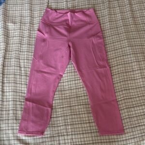 PureLux Fabletics Leggings with Pockets - Hot Pink - Women's - Mid-Calf Length